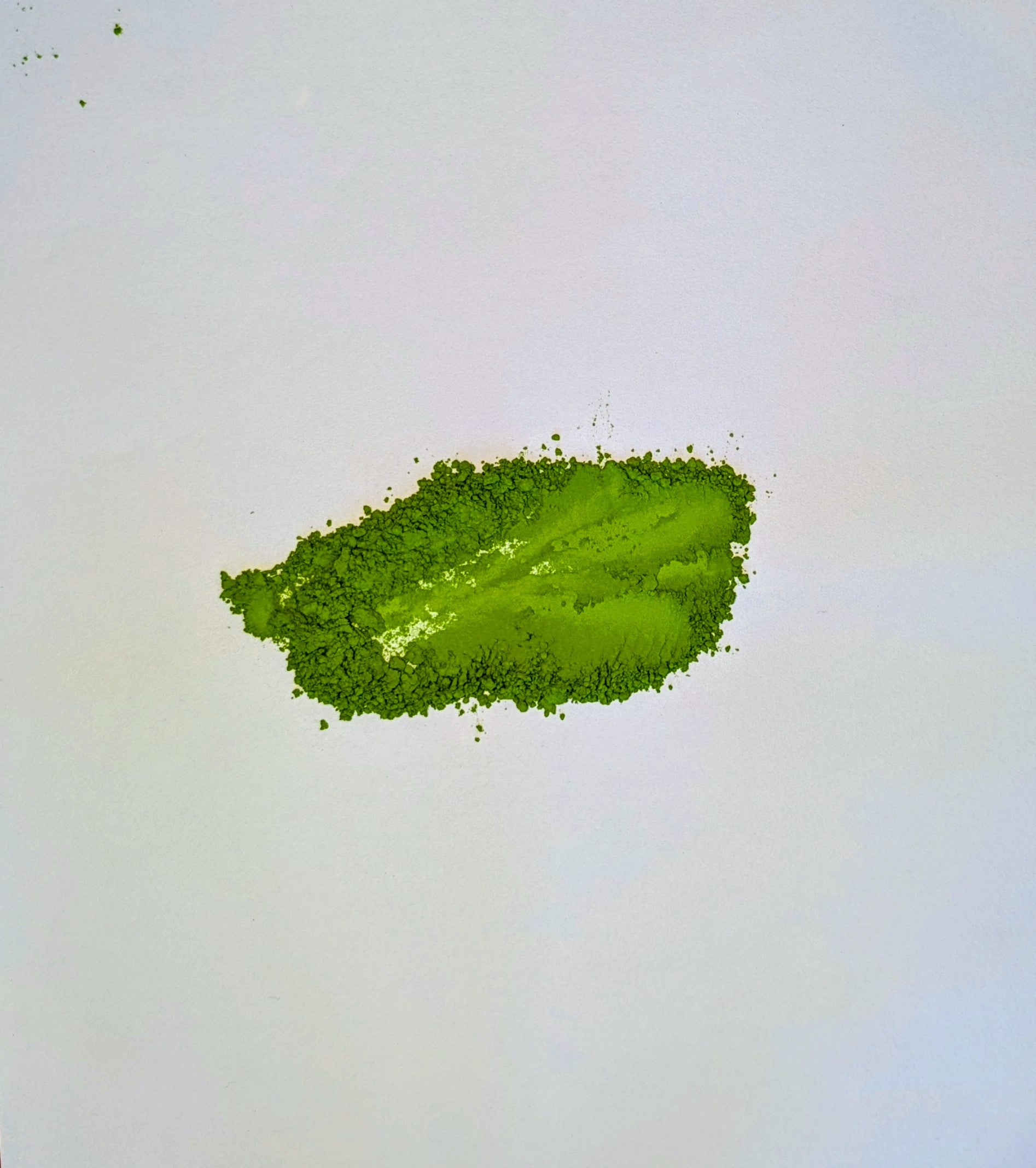 Matcha powder on a white background